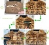 Faux Fur Coat Women's Jacket Winter Warm Thick Fox Raccoon Leather Brown Plus Size Especially Fake Fur Cold