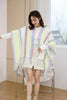Ethnic Style Cape Oversized Sweater Jacket Women Loose Patchwork Warm Long Scarf Knitted Cardigan Woman