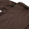 Solid Lace Up Short Trench Coat Lady Chic Stand Collar Wide Shoulder Full Sleeve Loose Coats Daily Casual Windbreaker