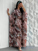 Middle Eastern Pullover Abayas Full Sleeve Loose Evening Dresses Elegant Kaftan Women Jilbabs Islamic Abaya Printed Maxi Dresses