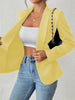 Solid Color Women's Shawl Collar Top Long Sleeve Coat Office Casual Blazer