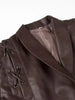 Women Leather Bomber Jackets Coats With Belt Notched Shoulder Pads Motorcycle Street Chic Short Outwear Solid Lace Up