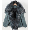 White Duck Down Jacket Winter Women Warm Loose Coat Natural Real Fox Fur Collar Thick Outerwear Parkas