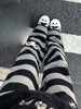 Japanese Stripe Wide Leg Trousers Y2k Aesthetic Kawaii Cartoon Embroidery Straight Pants Vintage Casual Loose Pantalones Women