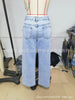 Denim Pant Women Jeans Vintage Wide Leg Long Pants High Waist Straight Trousers Y2k Streetwear Elegant Splice Work Casual Loose