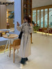 Spring Autumn Long Oversized Light Khaki Trench Coat for Women with Hood Double Breasted Loose Casual Overcoat
