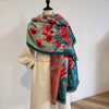 Print Wraps Pashmina Travel Poncho Warm Cashmere Scarf Women Thick Blanket Winter Bufanda Shawl Female Stoles