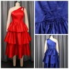 Women Elegant Shiny One Shoulder Ruffle Layered Christmas Party Dresses Date Out Birthday Wedding Guest Event Occasion Gowns