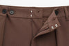 Spring Office Lady Elegant Brown Women Suit Casual Sashes Oversized Shrug Blazer Chic Zipper Long Pant