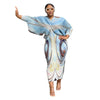Elegant Women Pleated Patchwork Double Wear Batwing Long Sleeve V-neck Bodycon Midi Maxi Long Dresses Vestidos