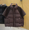Жилет Loose A-line Cotton Vest Jacket Women Fall Winter Stand Collar Zipper Quilted Pocket Casual Lightweight Padded Coat куртка