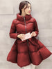 Winter Coats Women Warm Outerwea Cotton Padded Jackets Womens Clothing Belt Zipper Parkas Femme A-word Jacket