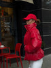 Women High Stand Collar Solid Puffer Jacket Elastic Cinched Waist Peplum Hem Zip Back Thick Padded Coat Warm Winter Street Coats