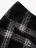 Womens Asymmetic Hem Plaid Skirt Buckle Strap Detail Casual Midi A Line Dress Black Skirts