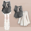 Women's Winter Knitted Sweater Midi Skirt Matching Set Korean Elegant Pullover+Long-sleeve Dress Two Piece Suit