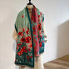 Print Wraps Pashmina Travel Poncho Warm Cashmere Scarf Women Thick Blanket Winter Bufanda Shawl Female Stoles