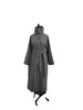 Women's Elegant Long Woolen Coat Chic Casual Stand Collar Lace-up Overcoat Winter Daily Commuting Outerwear