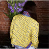 Retro Reversible Quilted Padded Jacket Women Color Block Print Pocket Button Coat Autumn Winter Lady Outerwear