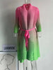 Contrast Color Pleated Dress For Women Open Stitch Belt Midi Elegant Dresses Ladies Party Clothing Spring 2R7326