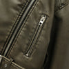 Vintage Loose Pu Faux Leather Short Jacket with Belt Streetwear Female Zipper Retro Moto Biker Coat Outwear Tops