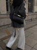 Autumn Winter Stand Collar Women's Double-faced Woolen Coat Korean Single Breasted Thick Overcoat DB5065