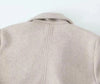Women Woolen coat Solid Open Stitch Long Trench Coats Vintage V-Neck Full Sleeves Female Chic Lady Outfits