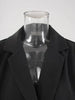Black Bandage Buckle Causal Blazer Women Lapel Long Sleeve Loose Fit Jacket Tide Spring Autumn 30A2051