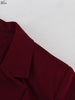 Wine Red Two Piece Set For Women Elegant Long Sleeve Single Breasted Blazers And Slim Simple Mini Skirts Sets