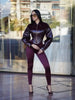 Women Coated Cinched-waist Leather Jacket Retro Casual Lapel Full Sleeve Zipper Fishbone Coats Lady Daily High Street Coat