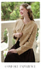 Tweed Short Coats for Women French Camel Wood Ear Collar Bead Autumn Retro Quality Jackets 2243185796