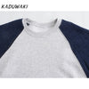 Women 2 Piece Set Denim Pullover Sweatshirts & Vintage High Elastic Waist Trousers Feamle Chic Lady Pants Set