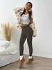 Women Basic Velvet Leggings Winter Warm Casual Solid Color High Waist Slim Fit Ankle Length Leggings Streetwewar