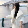 Women's Winter Lapel Puffer Jacket Loose Y2K Down Cotton Coat Woman Solid Color Casual Windproof Warm Cropped Parkas
