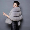 White Imitation fox fur Shawl Women's cloak Dress Cheongsam Fur cloak Jacket Women's Thick Shawl Mink fur Versatile