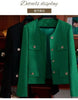 Short Black Jacket For Women's Spring And Autumn Suit Top Short Jacket Green Blazer Tweed Outwear Thick Jackets Lining