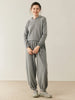 Women Cashmere Pants Autumn Winter Casual Loose Long Bloomers 100% Cashmere Knit Pants Chic Drawstring Pocket Cashmere Trousers