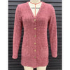 Autumn Women's Milled Pit Stripe V-Neck Solid Colour Button Long Sleeve Ladies Casual Extensions Cardigan Jacket Coat