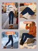 Womens Thermal Fleece Lined Leggings with Pockets, High Waisted Tummy Control Workout Winter Warm Thick Tights Pants