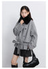 Women Korean Coat Loose Casual Woolen Single-sided Detachable Collar Female Overcoat Ladies Jacket Autumn Winter