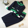 Autumn Women Knit Cardigans Sweater And Skirts Sets Single Breasted Knitted Coats Bodycon Skirt Two Pieces Suits Outfits