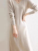 Cashmere Sweater Womens Dresses Wool Autumn Winter Elegant Knitted Long Dress Female Casual Warm Skirts Vestidos CQ317