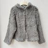 Winter Women Turtle neck Warm Knitted Natural Fur coat Long Sleeve Female Warm Winter Genuine Fur Jacket Thick Outwear