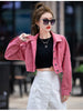 Spring Autumn Short Jeans Jacket For Women Casual Loose Long Sleeve Denim Coat Ladies Single Breasted Jeans Outwear Tops