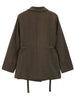 Belt Spliced Design Blazer Women Vintage Notched Collar Single Button Coat Spring Clothing 2AA4613