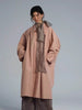Spring Autumn Long Oversized Thin Pink Trench Coat for Women Single Breasted Elegant Chic Designer Clothing