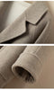 Autumn and Winter Reversible Woolen Coat Women's Mid-Length Small Hepburn Style Woolen Coat Loose