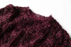Women's Evening Dress Purple Three-Dimensional Flower Ruffled Long Sleeve Mesh Dresses Autumn Clothing QM782