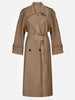 Spring Autumn Oversized Khaki Extra Long Dark Purple Trench Coat for Women Double Breasted Elegant Overcoat