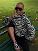 Zebra Print Asymmetric Coats Women Chic Wrap High Collar Oversized Drop‑shoulder Jacket Fall Winter Streetwear Outerwear