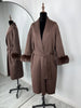 Fox Fur Wool Overcoat Women's Short Coat Office Lady Elegant Double-sided Woolen Coat Cardigan Jackets Loose Wool